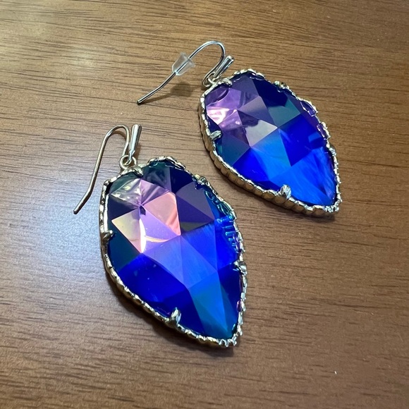 • Kendra Scott • Iridescent Cobalt Corley Earrings - Picture 5 of 5